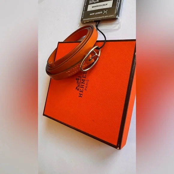 Hermes chamonix hapi 3mm Leather Bracelet - Picture 3 of 7